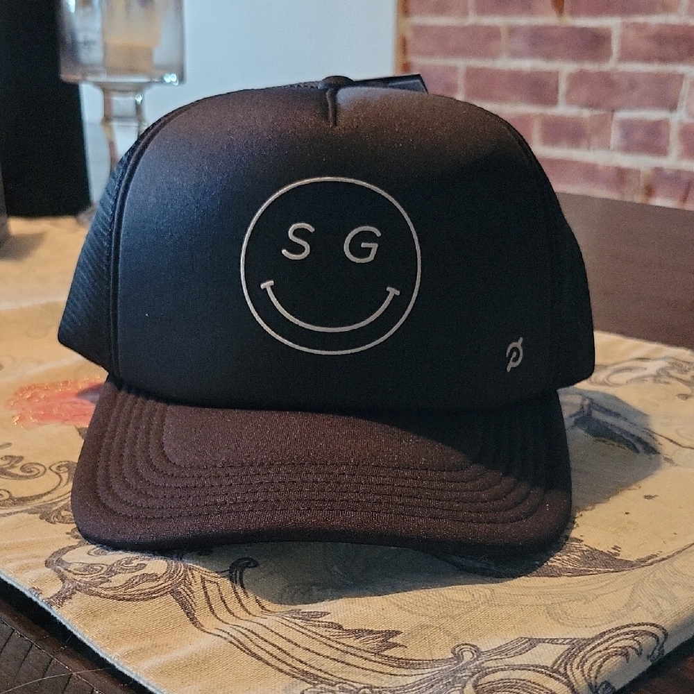 Spiritual Gangster Black Trucker Hat with Smiley